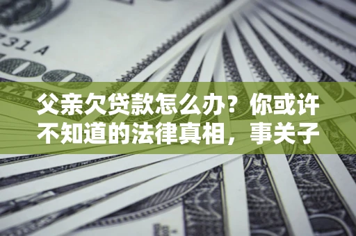 北京父亲欠贷款怎么办？你或许不知道的法律真相，事关子女未来
